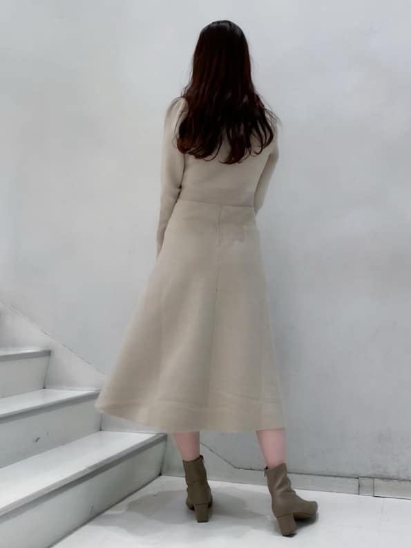 white collar knit dress