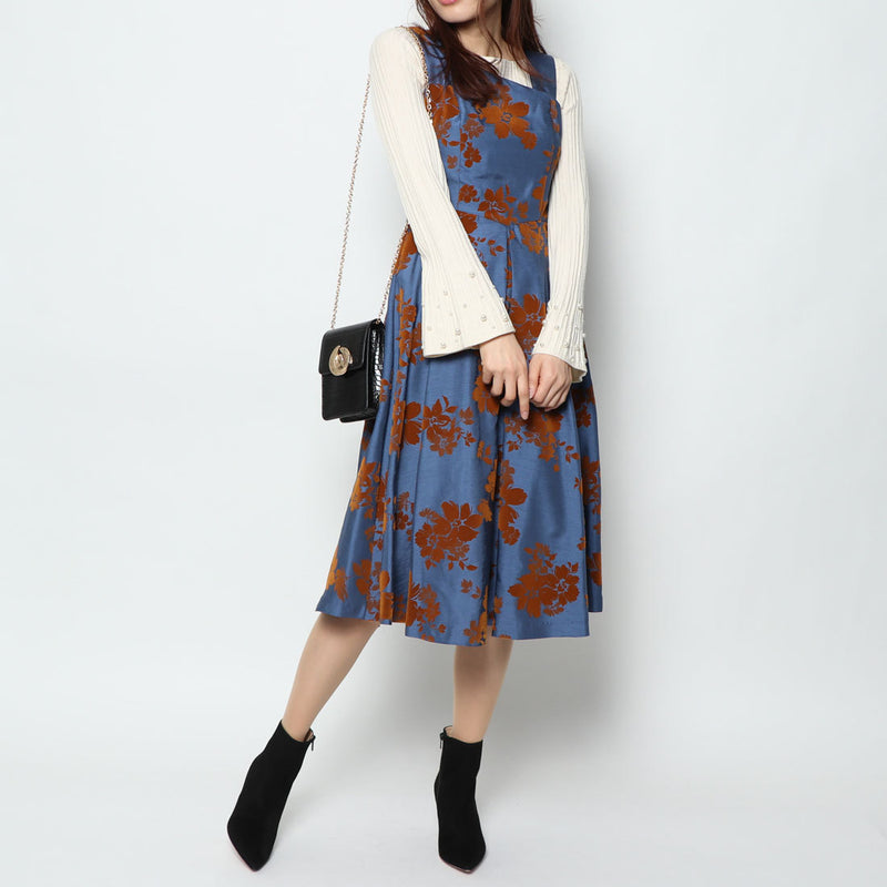 flower flocky dress