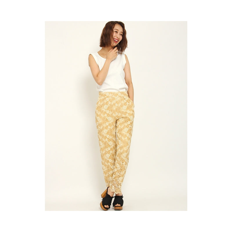 tone lace pants