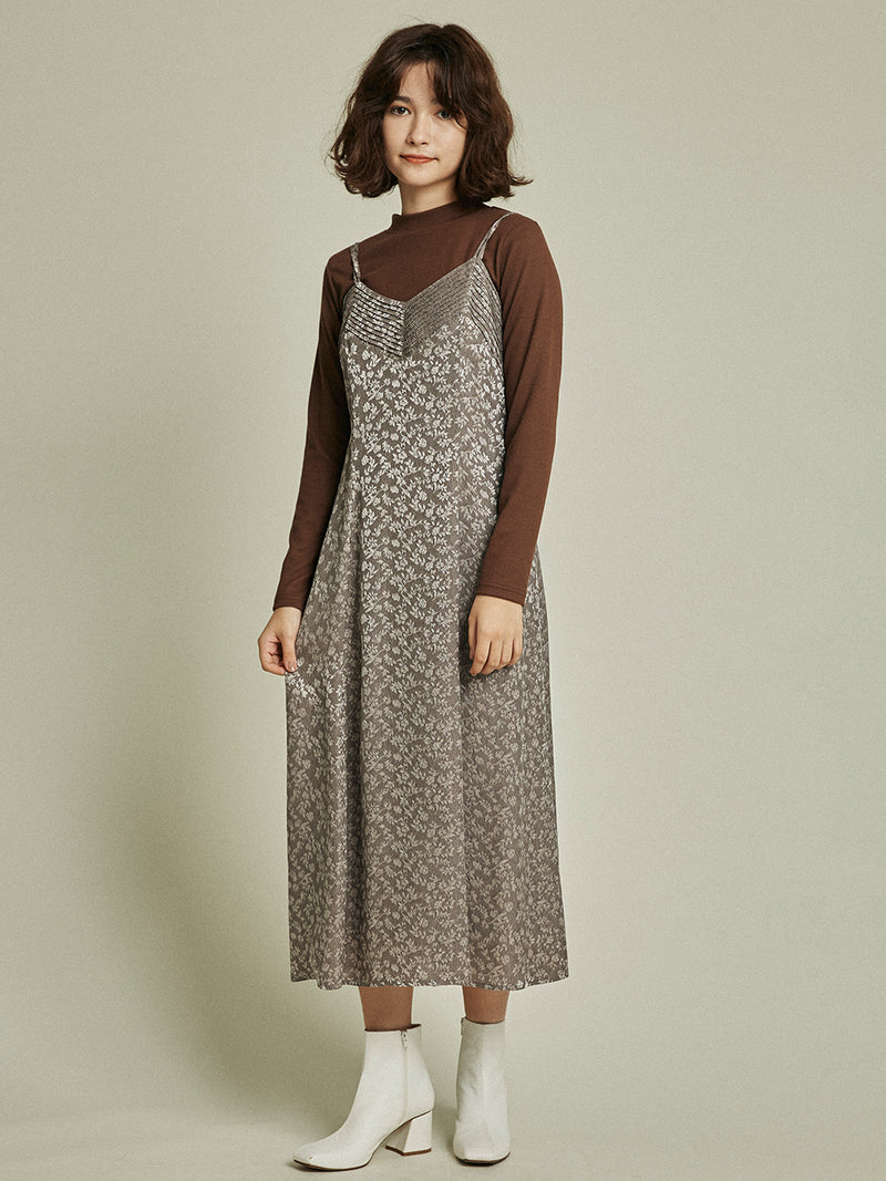 jacquard camisole dress set