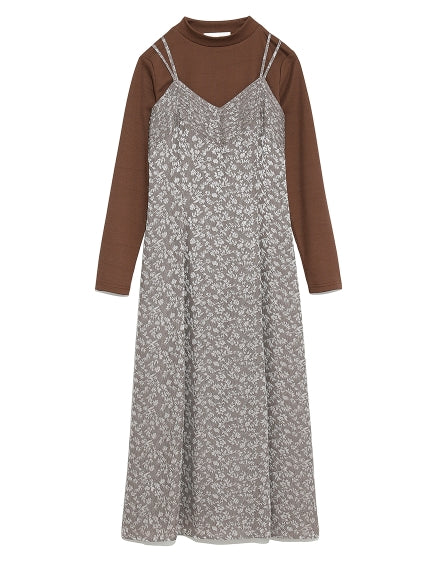 jacquard camisole dress set