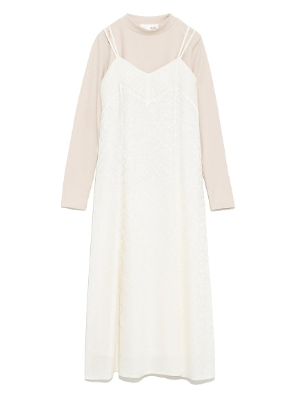 jacquard camisole dress set