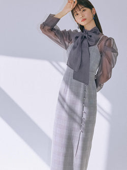 bowtie blouse set cami dress