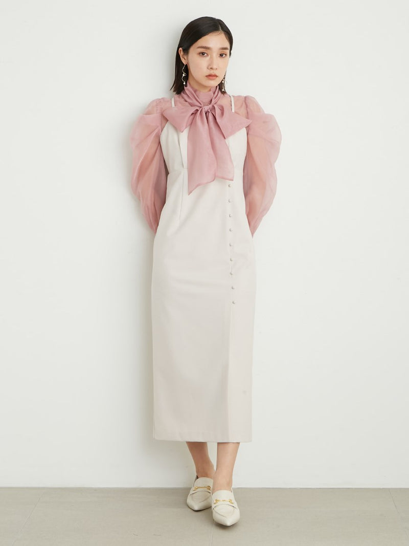 bowtie blouse set cami dress