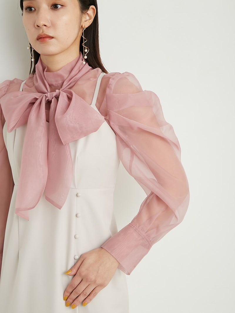 bowtie blouse set cami dress