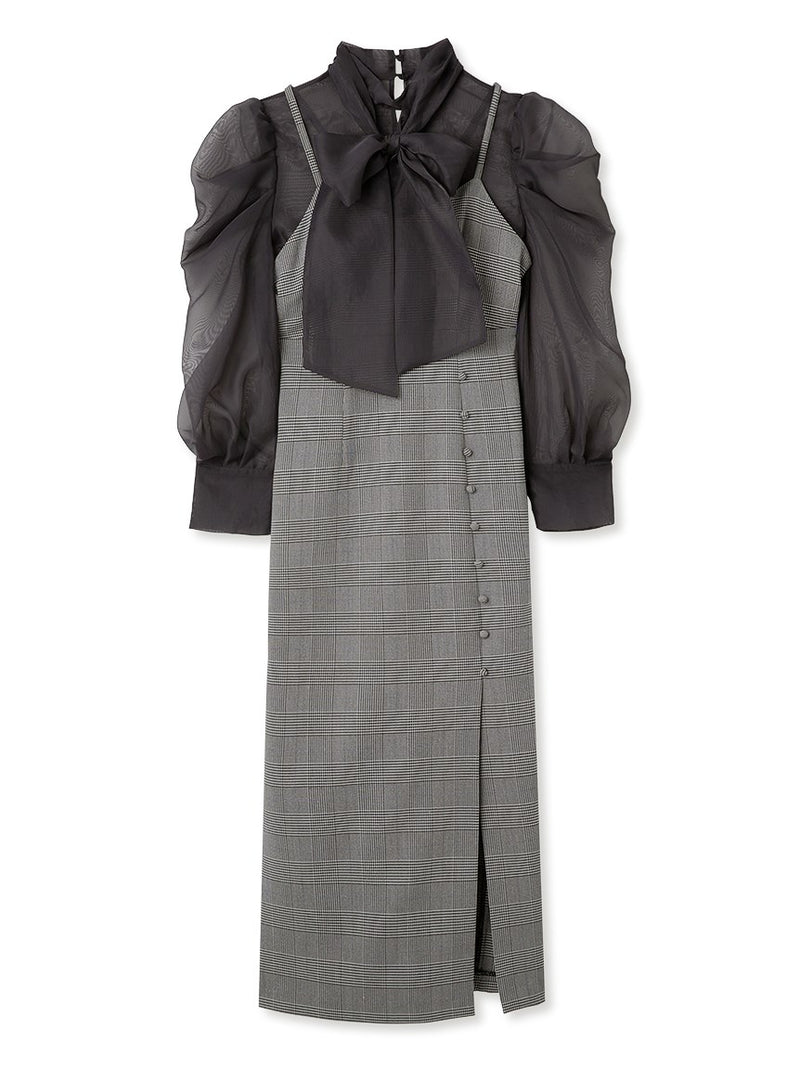 bowtie blouse set cami dress