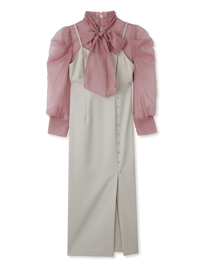 bowtie blouse set cami dress