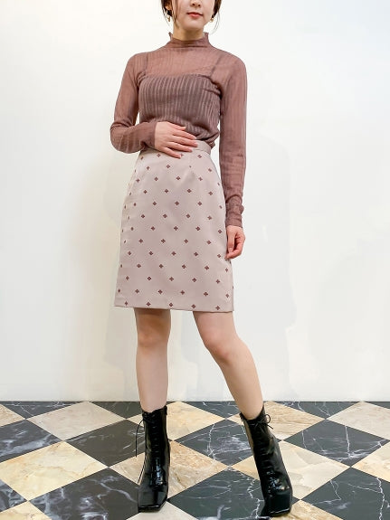 komon embroidered skirt