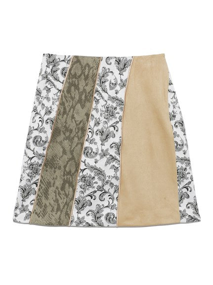 color block skirt