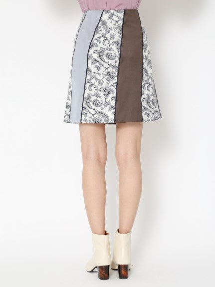 color block skirt