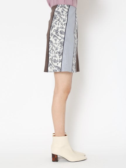 color block skirt