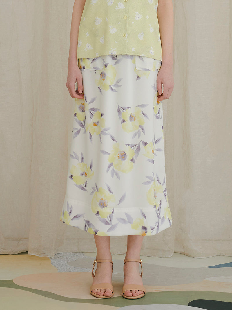 floral I-line skirt