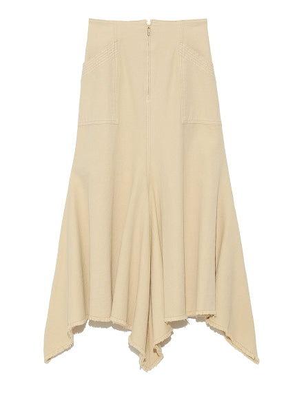 mermaid line denim skirt
