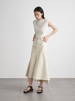mermaid line denim skirt