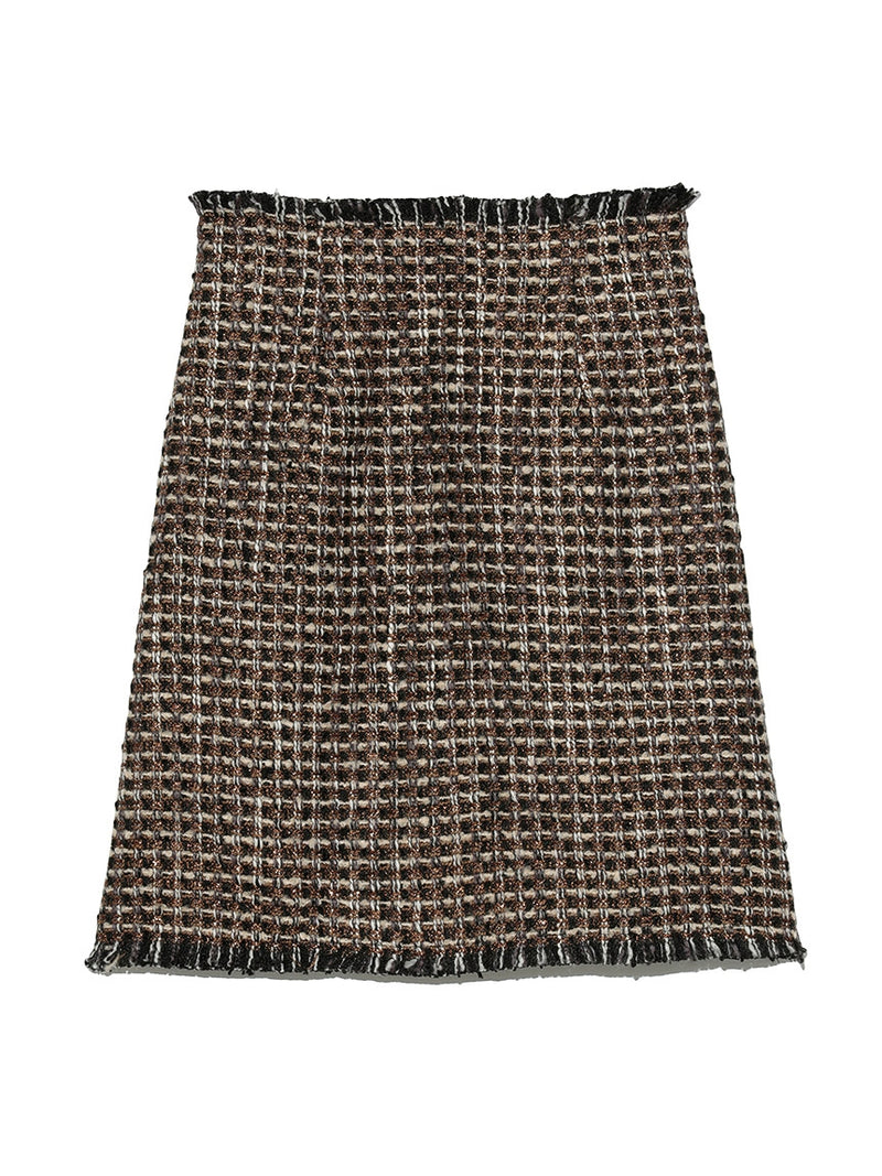 tweed mini skirt