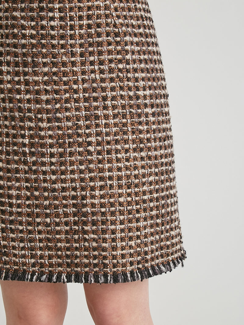 tweed mini skirt