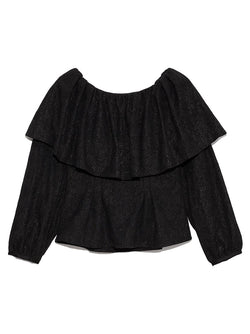 lily embroidery frills 2way top