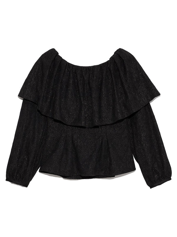 lily embroidery frills 2way top