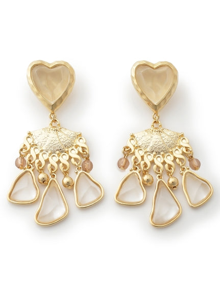 heart x stone earrings