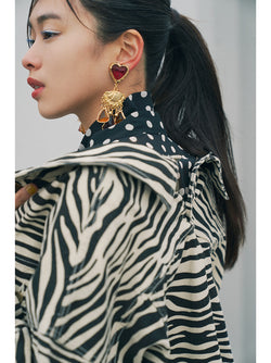 heart x stone earrings