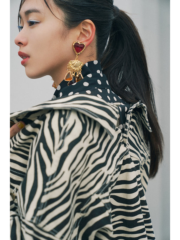 heart x stone earrings
