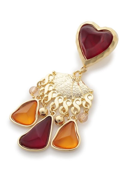 heart x stone earrings