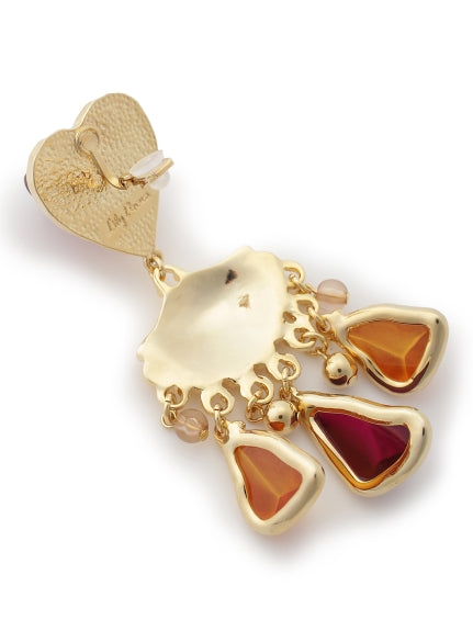 heart x stone earrings