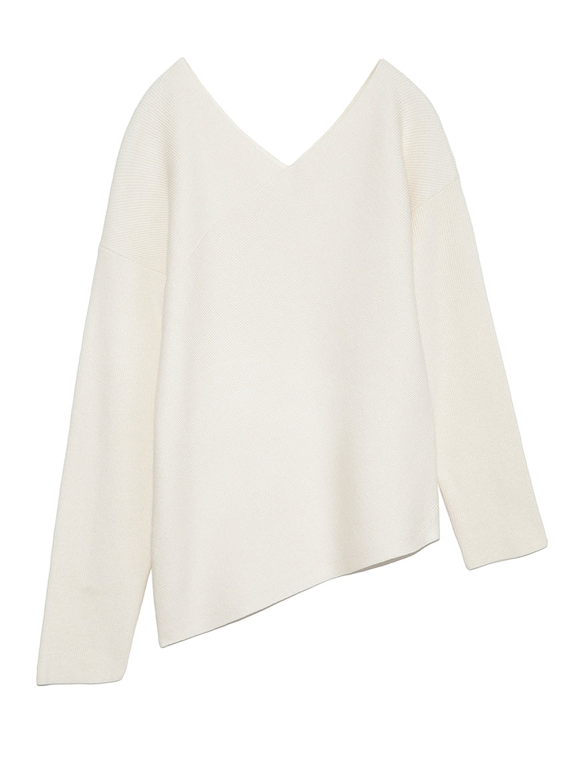 deformed rib knit top