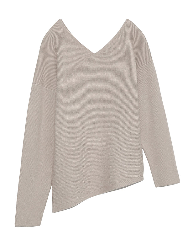 deformed rib knit top