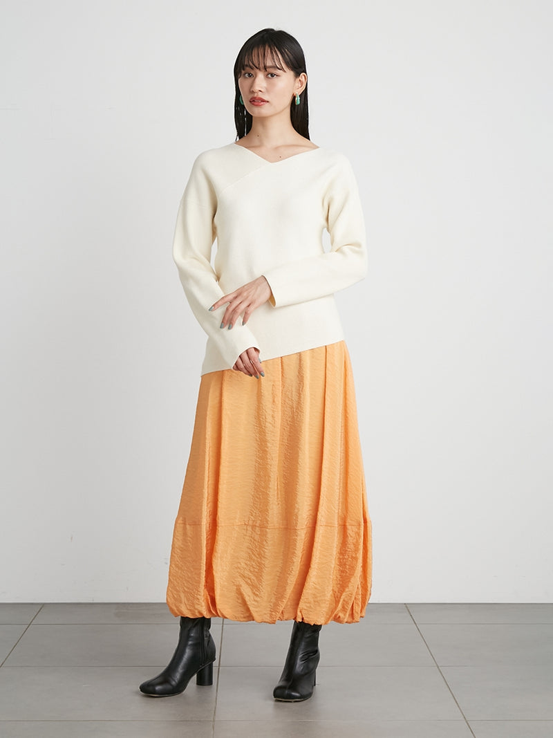 deformed rib knit top