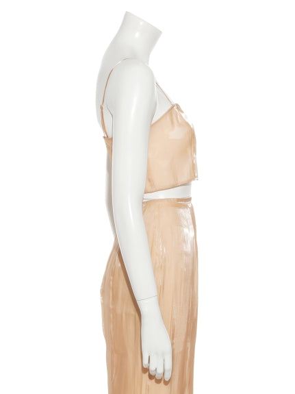 shiny shoulder vest