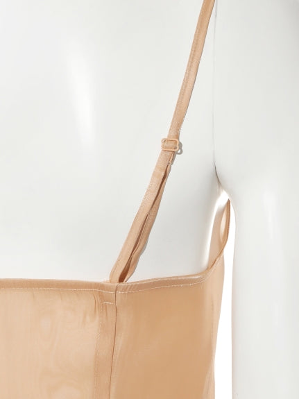 shiny shoulder vest