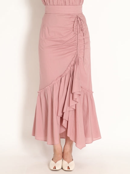 organics cotton tiered long skirt