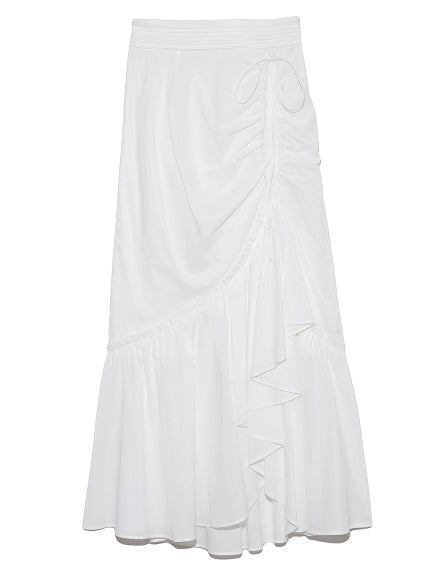 organics cotton tiered long skirt
