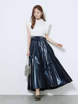 metallic volume skirt