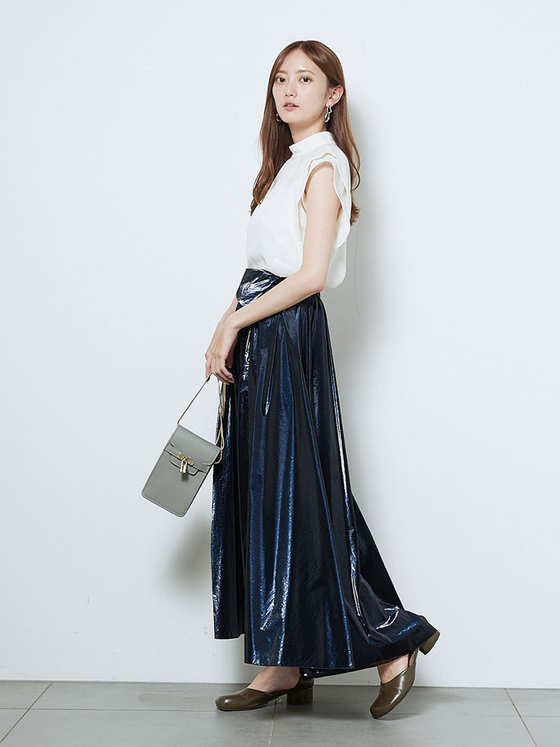 metallic volume skirt