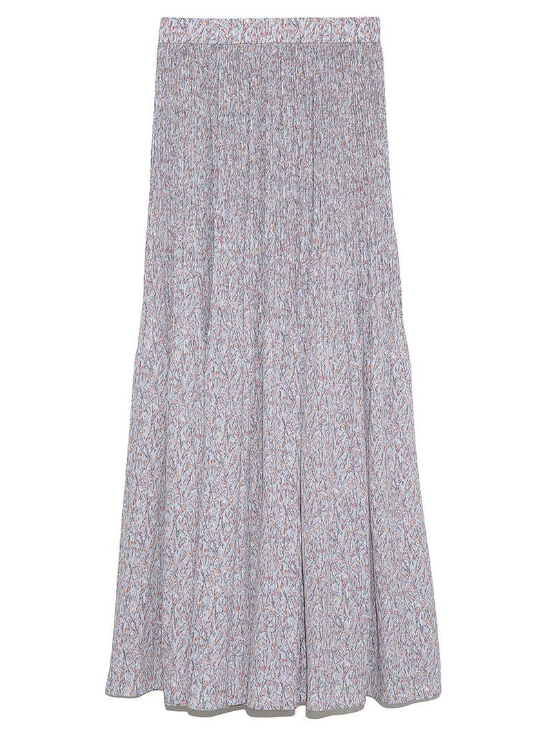 varie print random pleated skirt