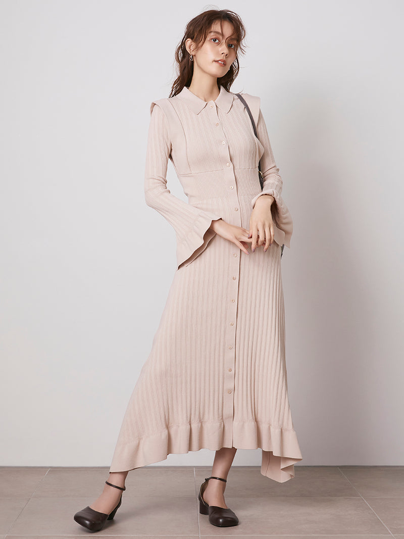 design rib knit dress