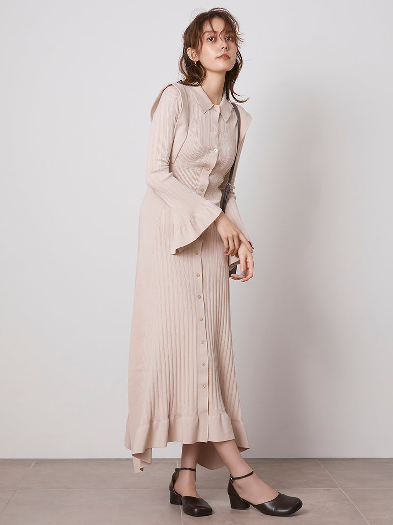 design rib knit dress