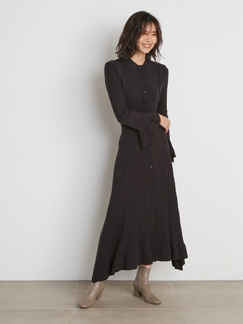 design rib knit dress