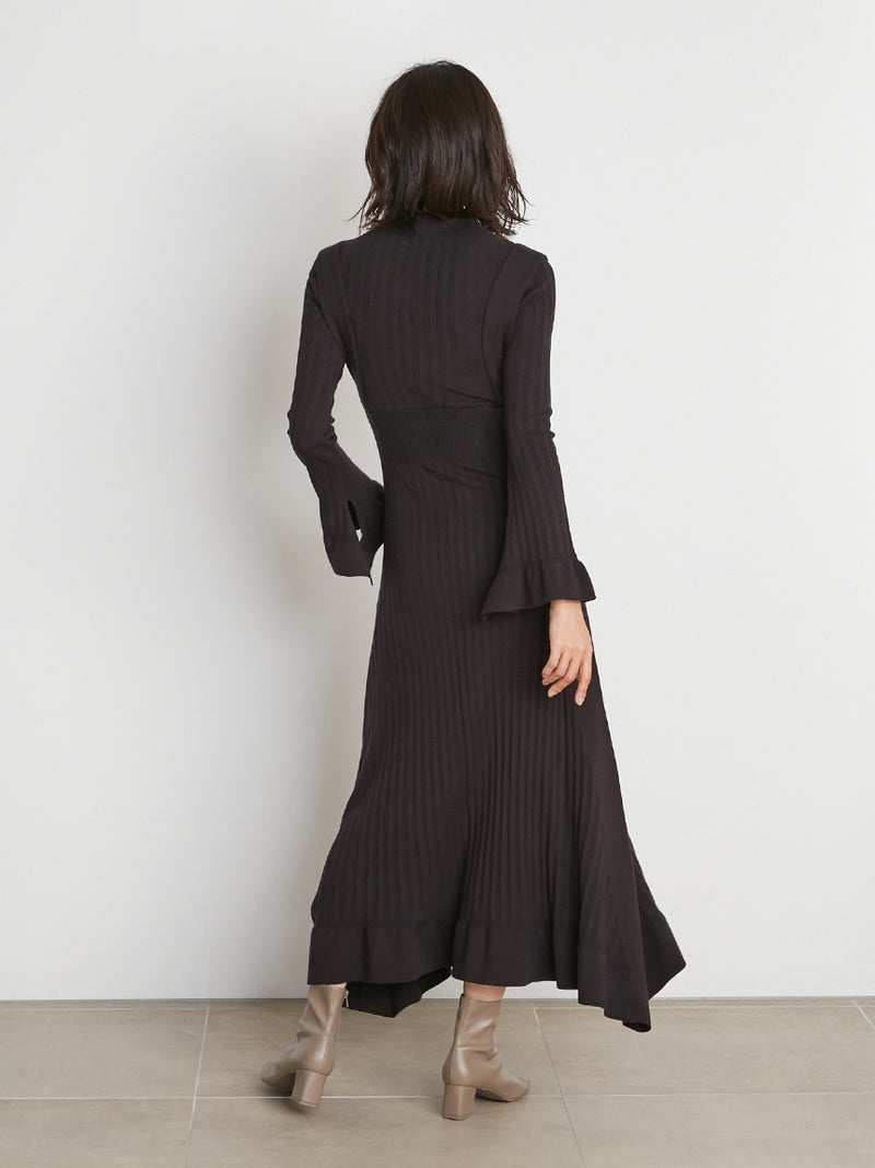 design rib knit dress