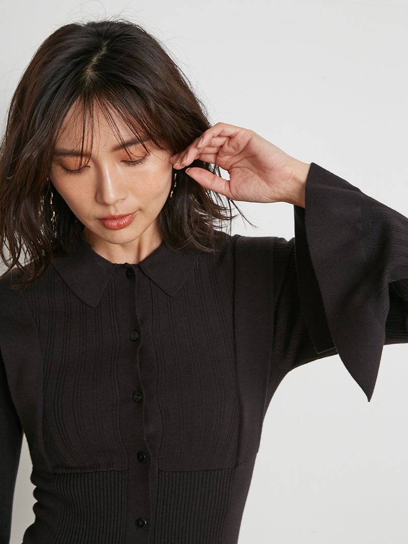design rib knit dress