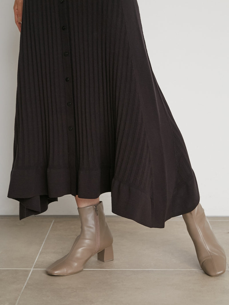 design rib knit dress