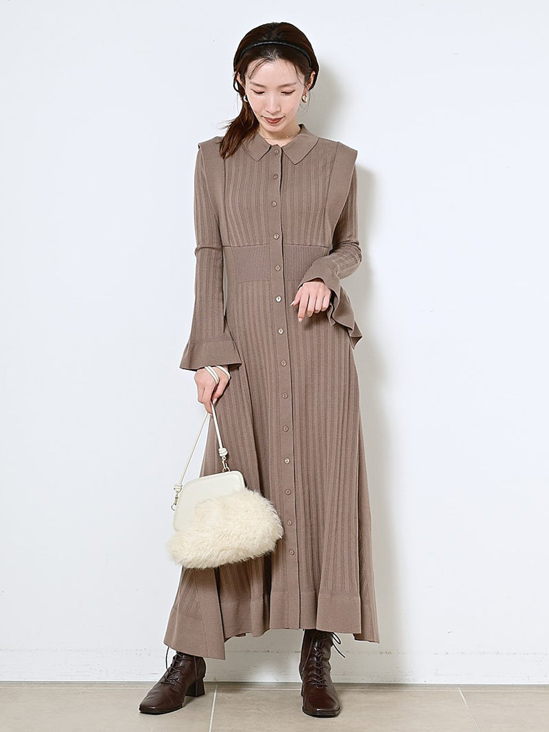 design rib knit dress