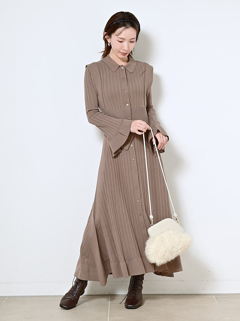 design rib knit dress