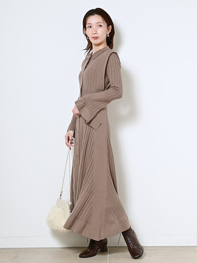 design rib knit dress