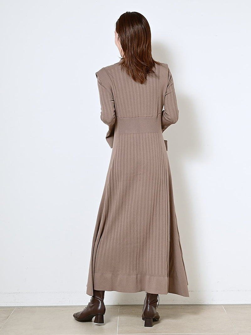 design rib knit dress