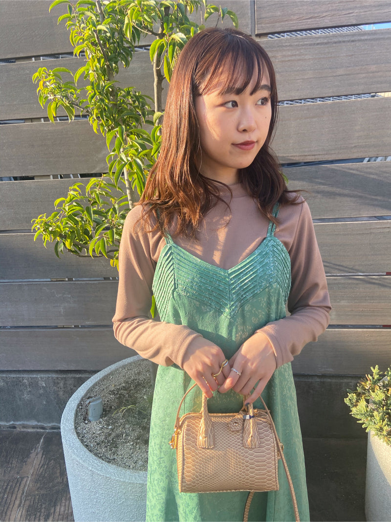 jacquard camisole dress set