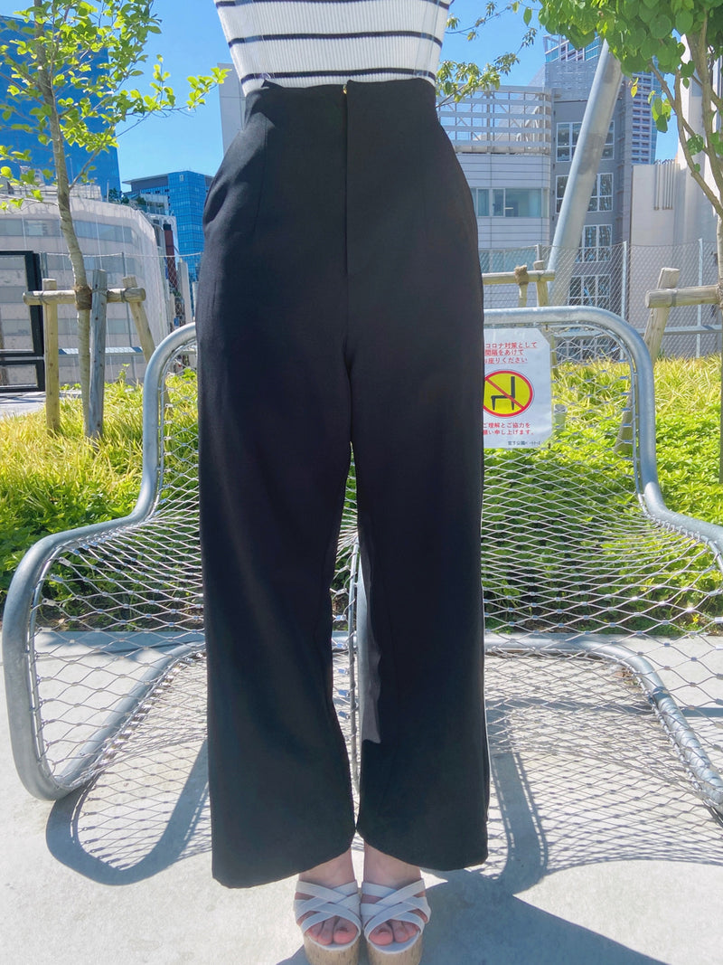 pants with clear suspenders