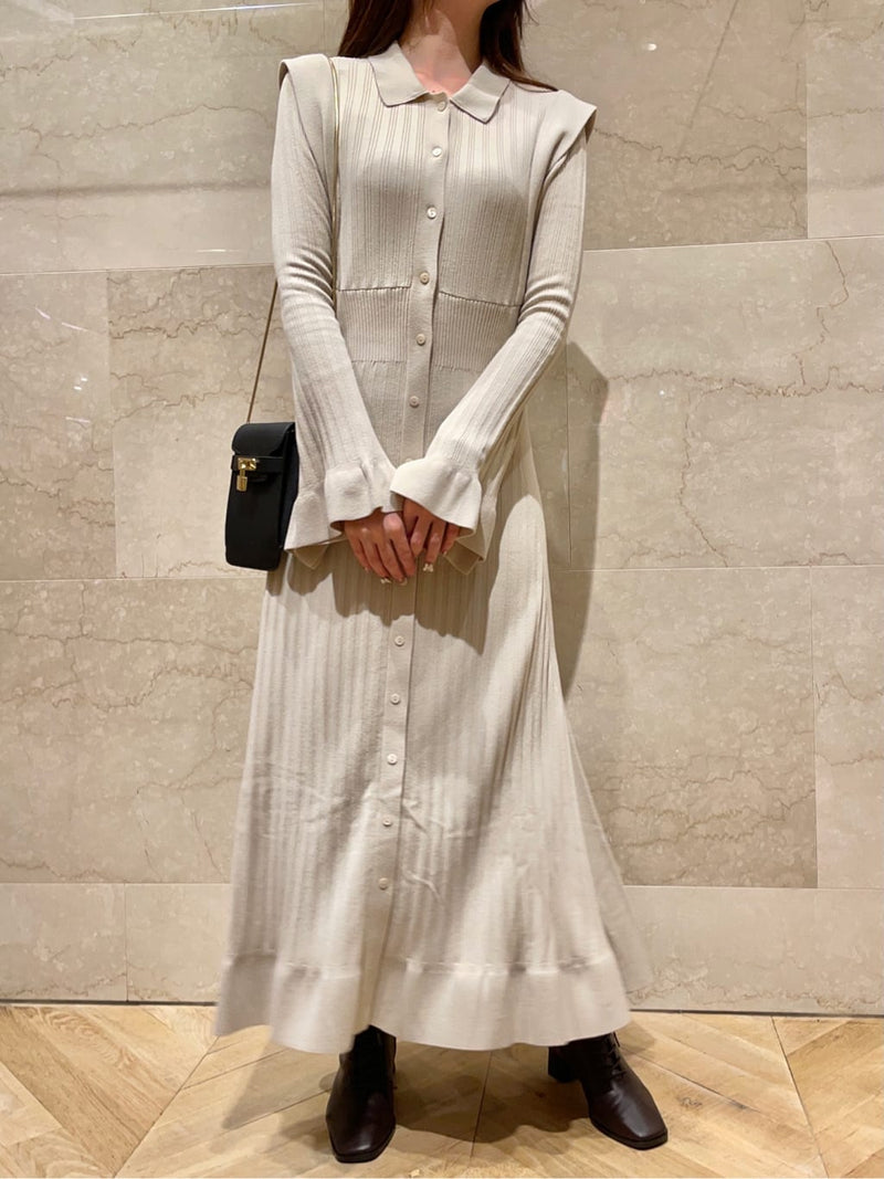 design rib knit dress